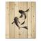 Designart - Monochrome Vintage Fish II - Nautical & Coastal Print on Natural Pine Wood